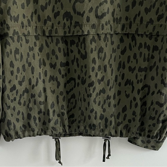 Rails Collins Linen Blend Green Leopard Utility Jacket Animal Print Size XL NWOT - Picture 10 of 16